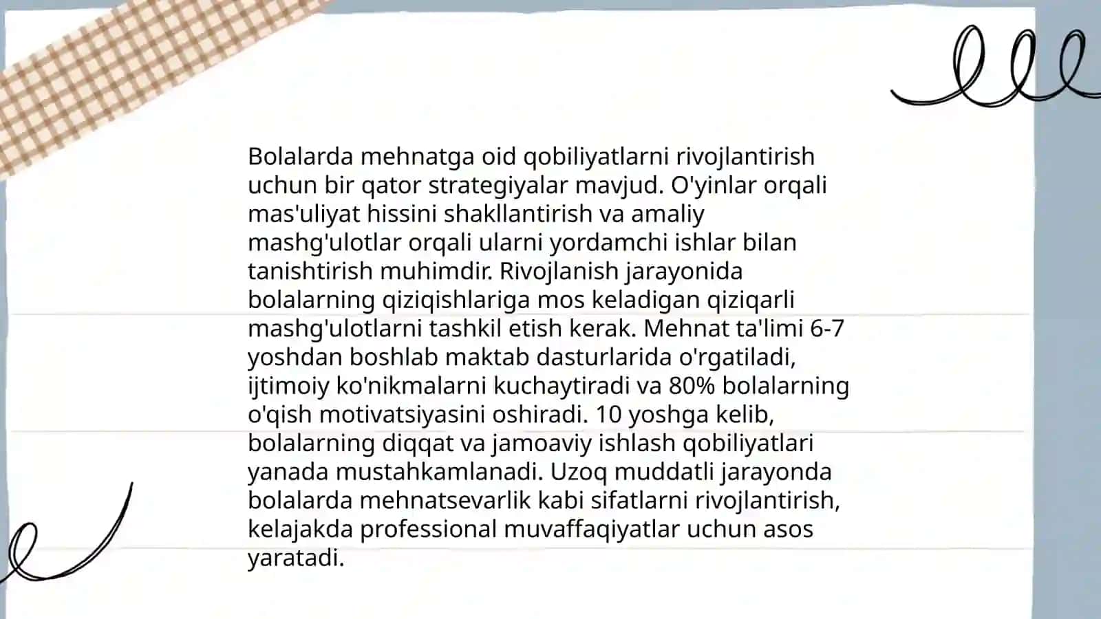 Boshlang'ich ta'limda mehnat tarbiyasi va kasb -hunar turlari 4