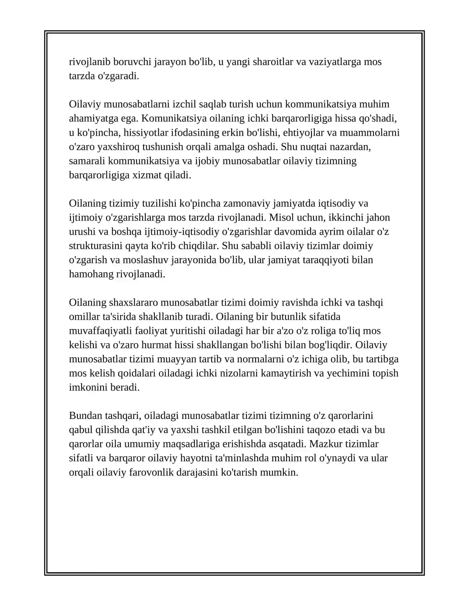 OILADAGI SHAXSLARARO MUNOSABATLARNING TIZIMIGA XOS UMUMIY XUSUSIYATLAR 4