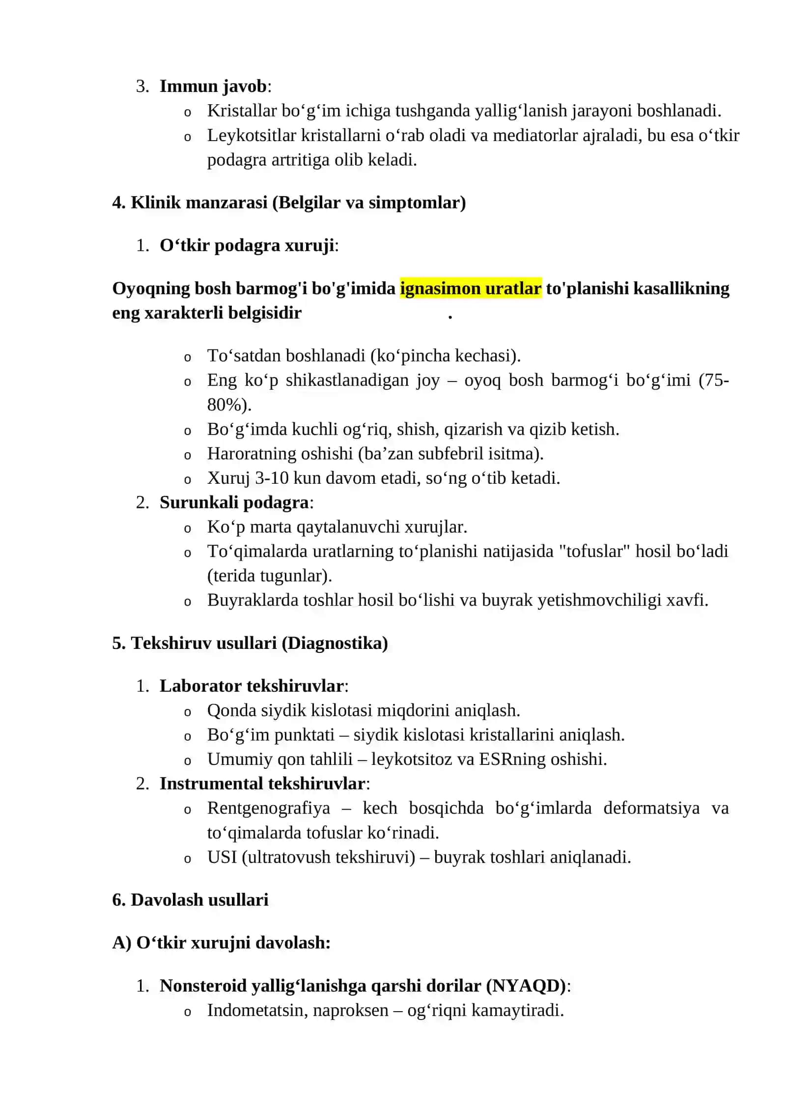 Podagra haqida umumiy ma'lumot 4