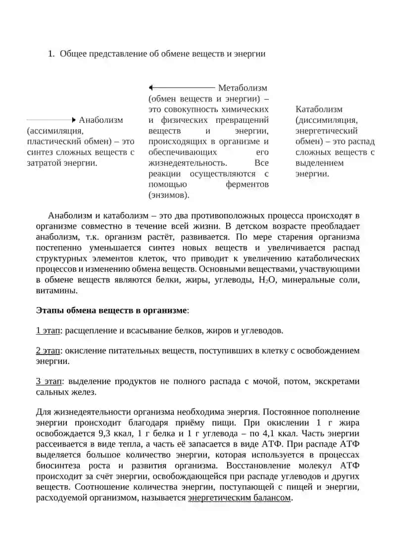 Энергетический обмен и факторы влияющие на него 4