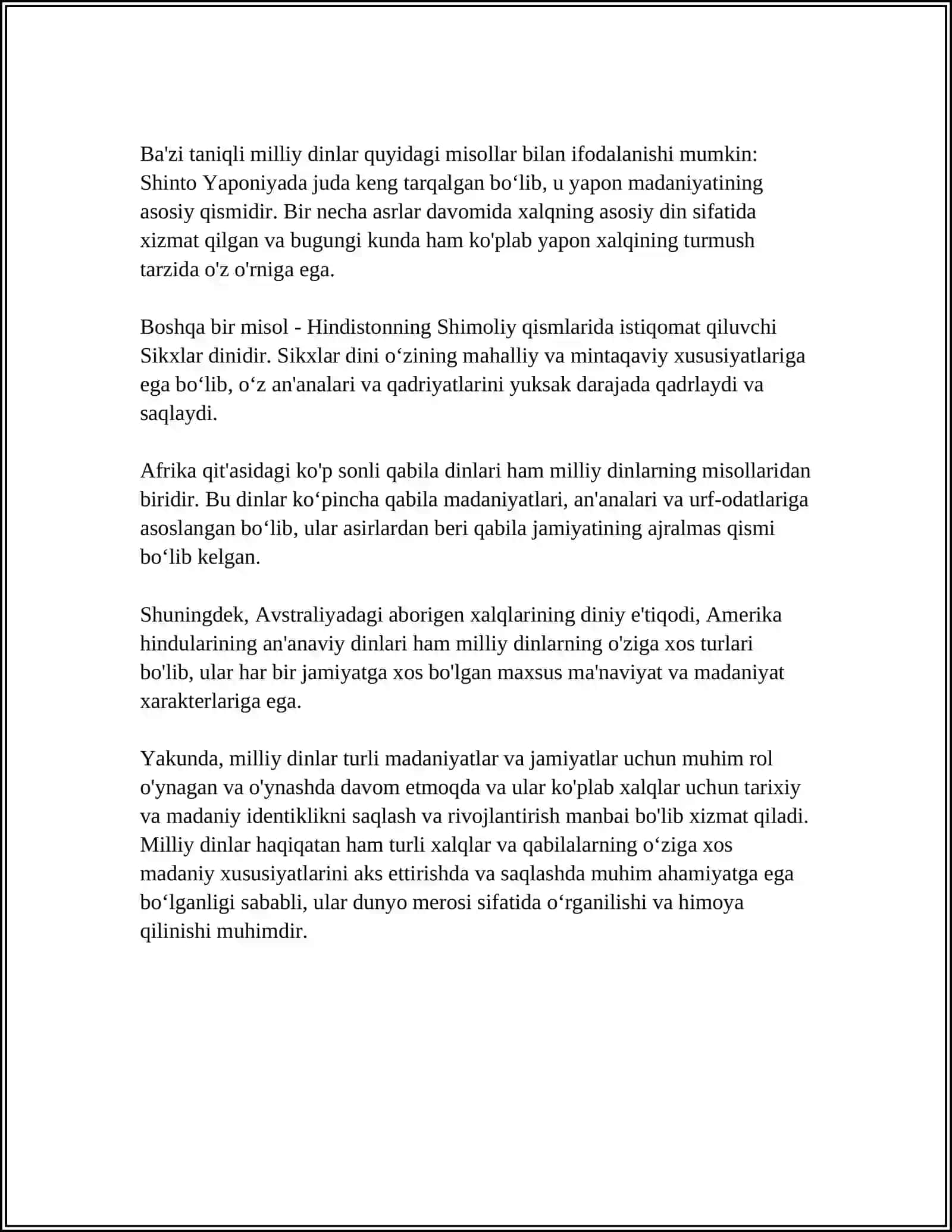 MILLIY DINLAR 4
