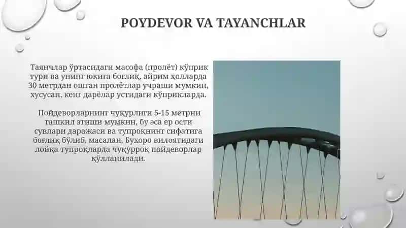 Arkali ko’priklarning turlari, konstruksiyasining xususiyatlari va qo’llaniladigan sohalari 4