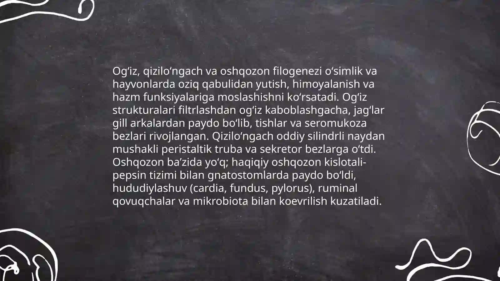 Ayirish tizimi filogenezi va buzilishlari 4