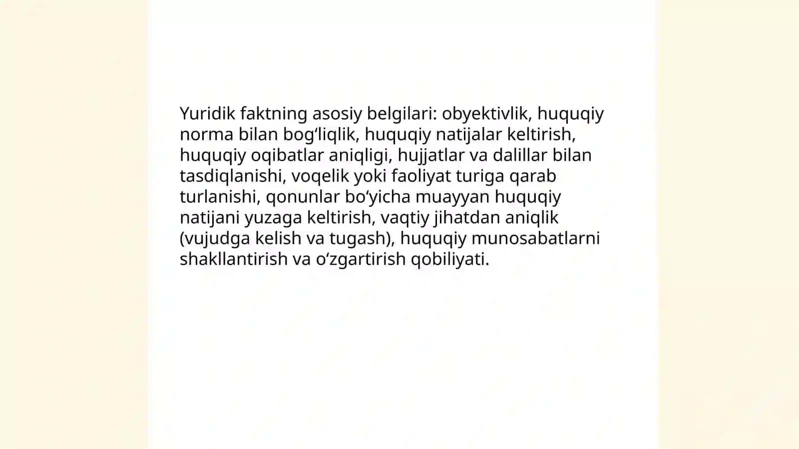 Yuridik fakt tushunchasi va turlari 4