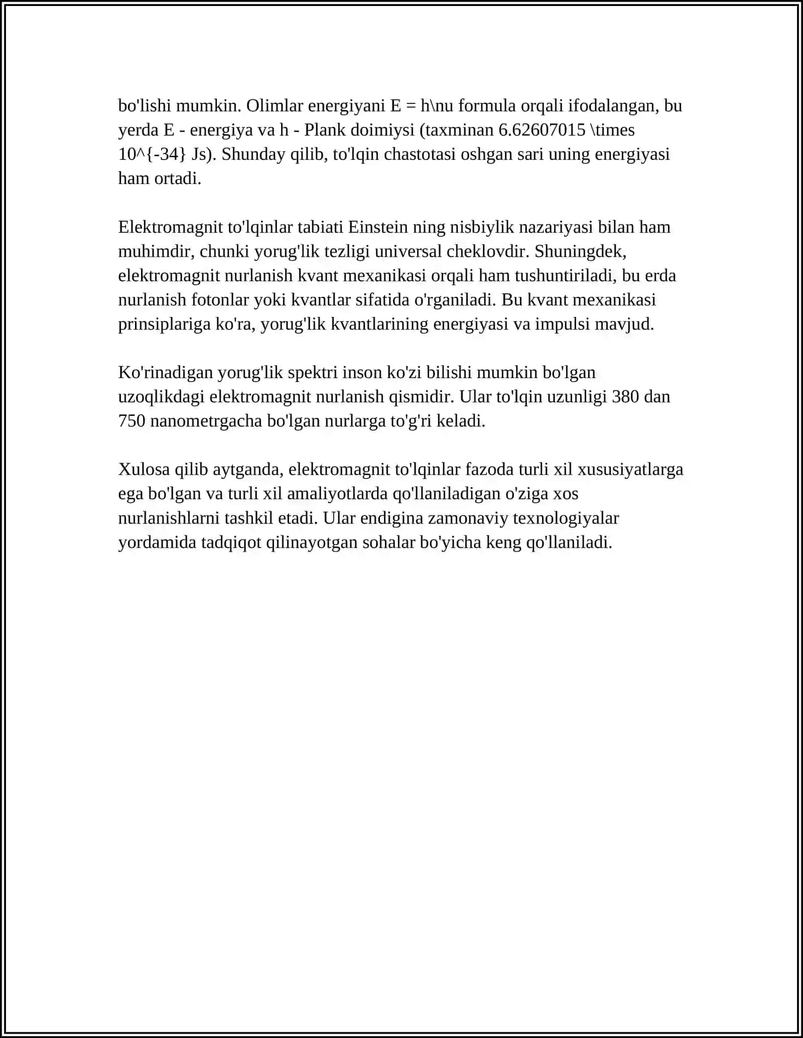 ELEKTROMAGNIT TO'LQINLARI BILAN TA'SIR ETISH. MIKROTO'LQINLI VA DETSIMETR TO'LQINLI TERAPIYA 4