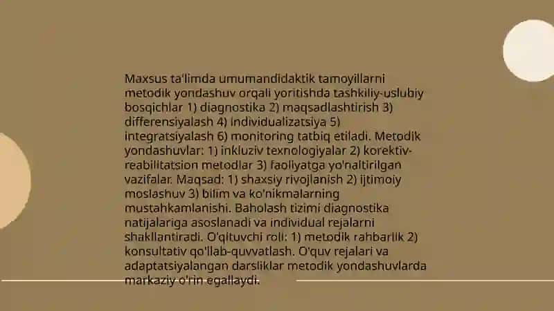 Umumandidaktik va xususiy tamoyillar "tushunchalar tahlili" metodi 4