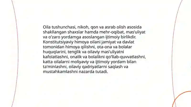 Konstitutsiyani Oila Huquqining Manbai 4