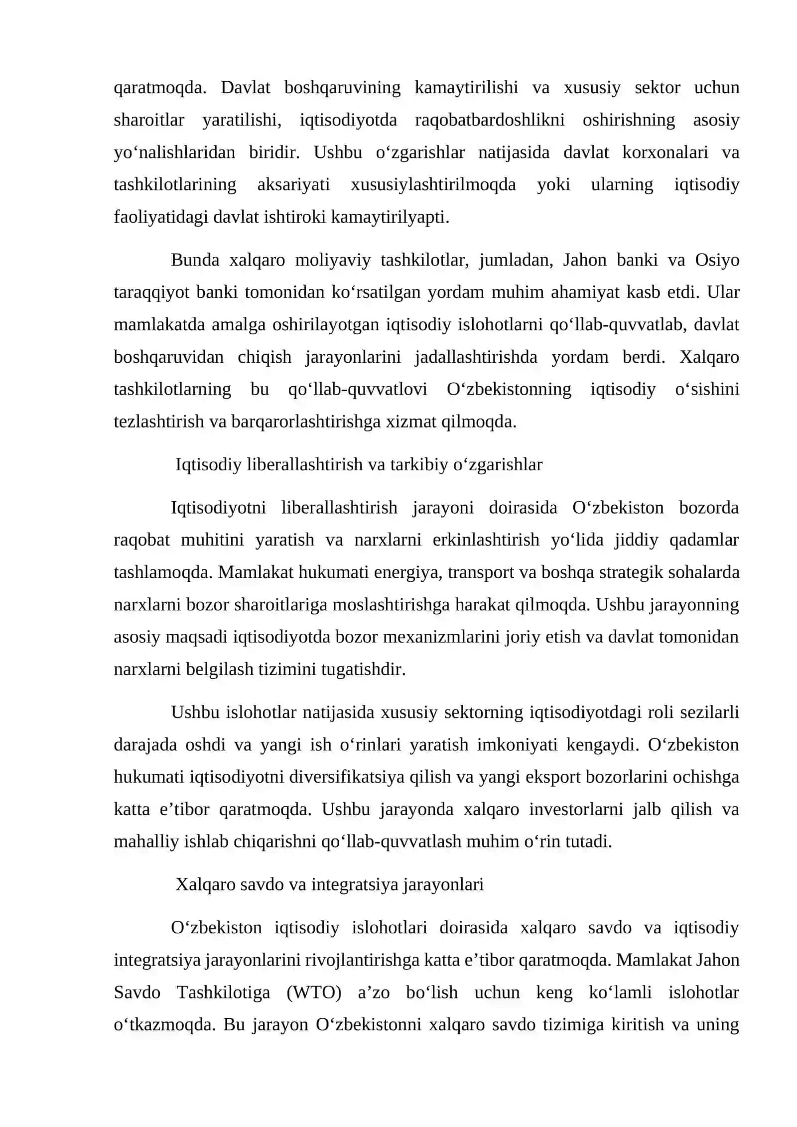 MAMLAKATNI MODERNIZATSIYA QILISH SHAROITIDA INSTITUTSIONAL ISLOHATLAR 4