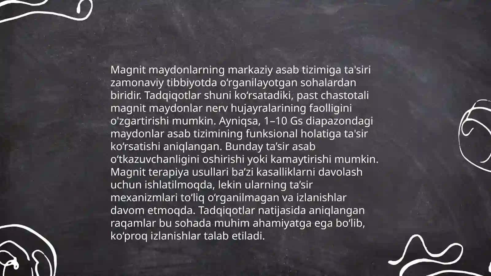 Mengboyeva Gulqamarning Tibbiy va biologik fizika tag'dimoti 4