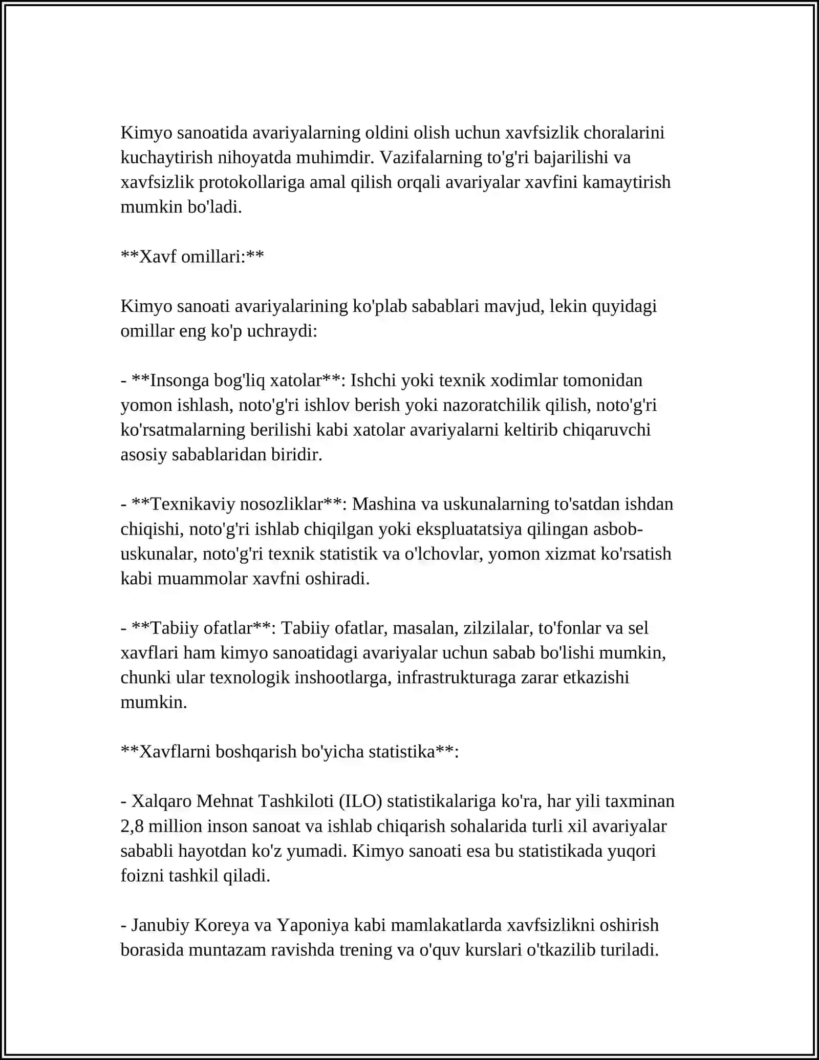 O‘ZBEKISTONDA BO‘LISHI MUMKIN BO‘LGAN TEXNOGEN XAVFLAR 4