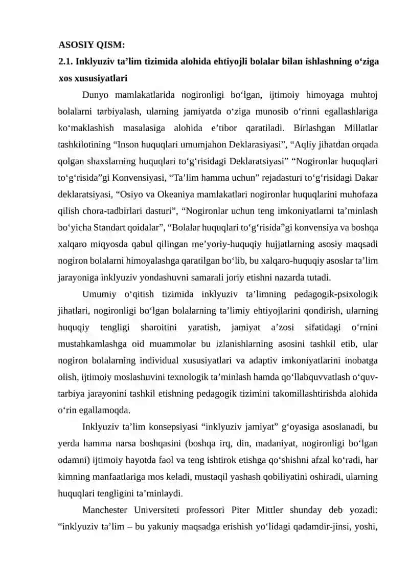 INKLYUZIV TA'LIMDA IMKONIYATI CHEKLANGAN BOLALARGA TA'LIM BERISH ETIOLOGIYASI OMILLARNING ROLI 4