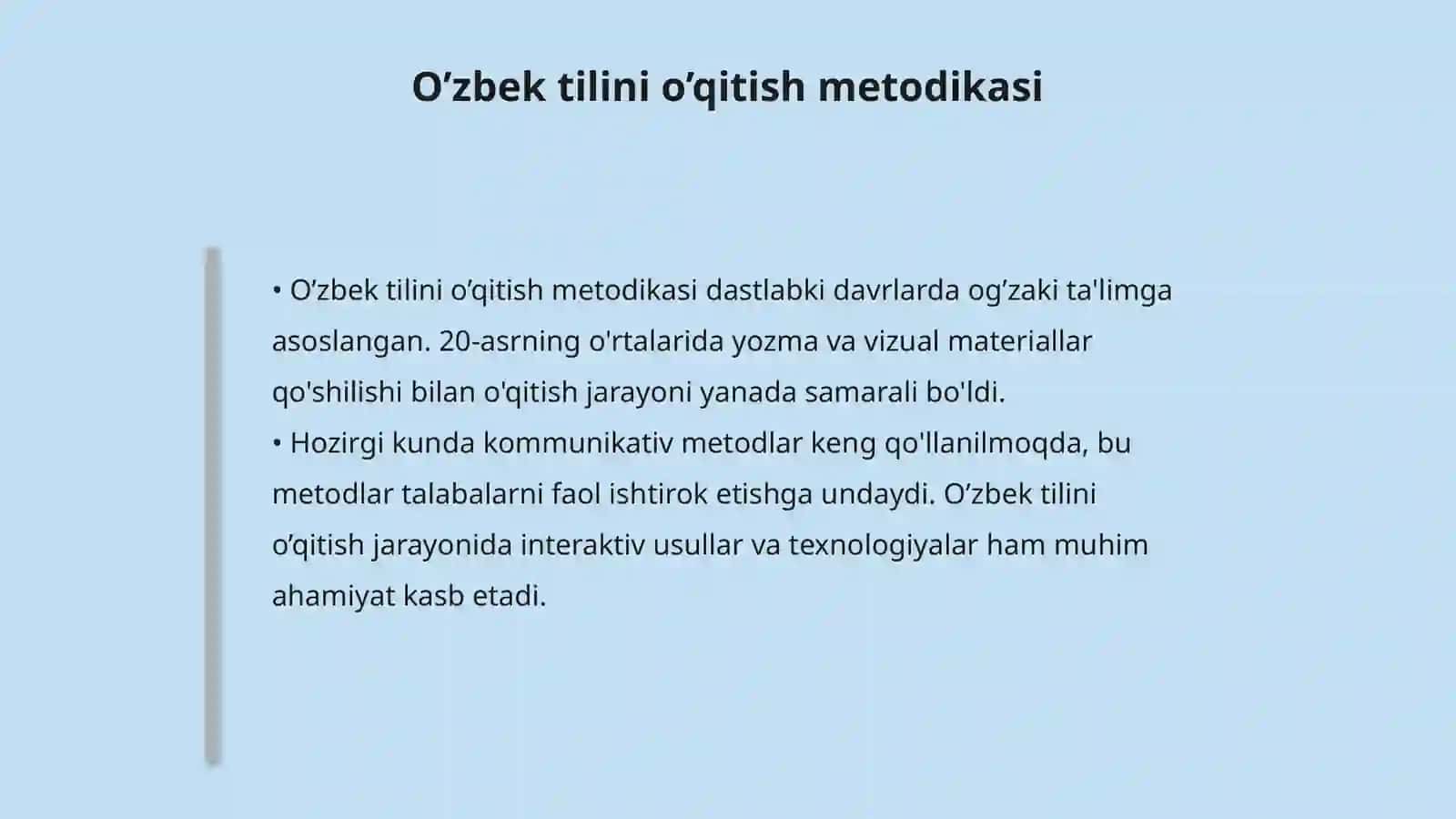O’zbek tilini ona tili sifatida o’qitish tarixidan 4