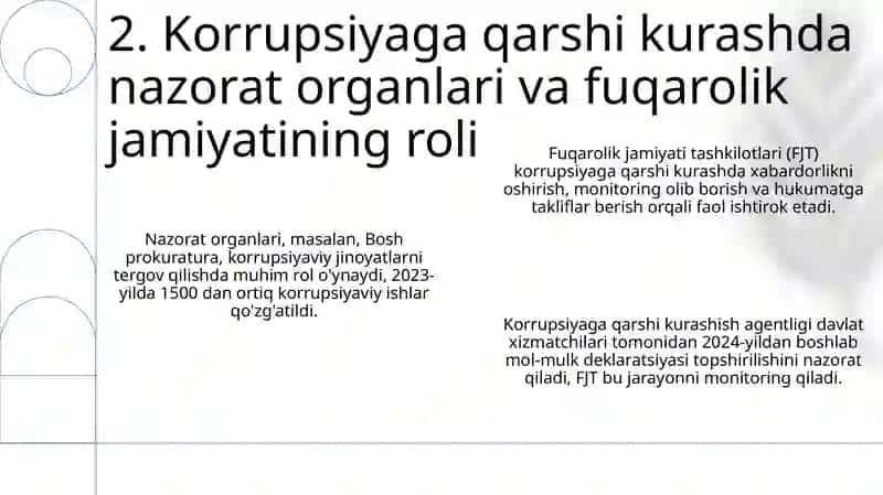 O'zbekistonda korrupsiyaga qarshi kurash mexanizmlari mavzusida esse tayyorlash 4