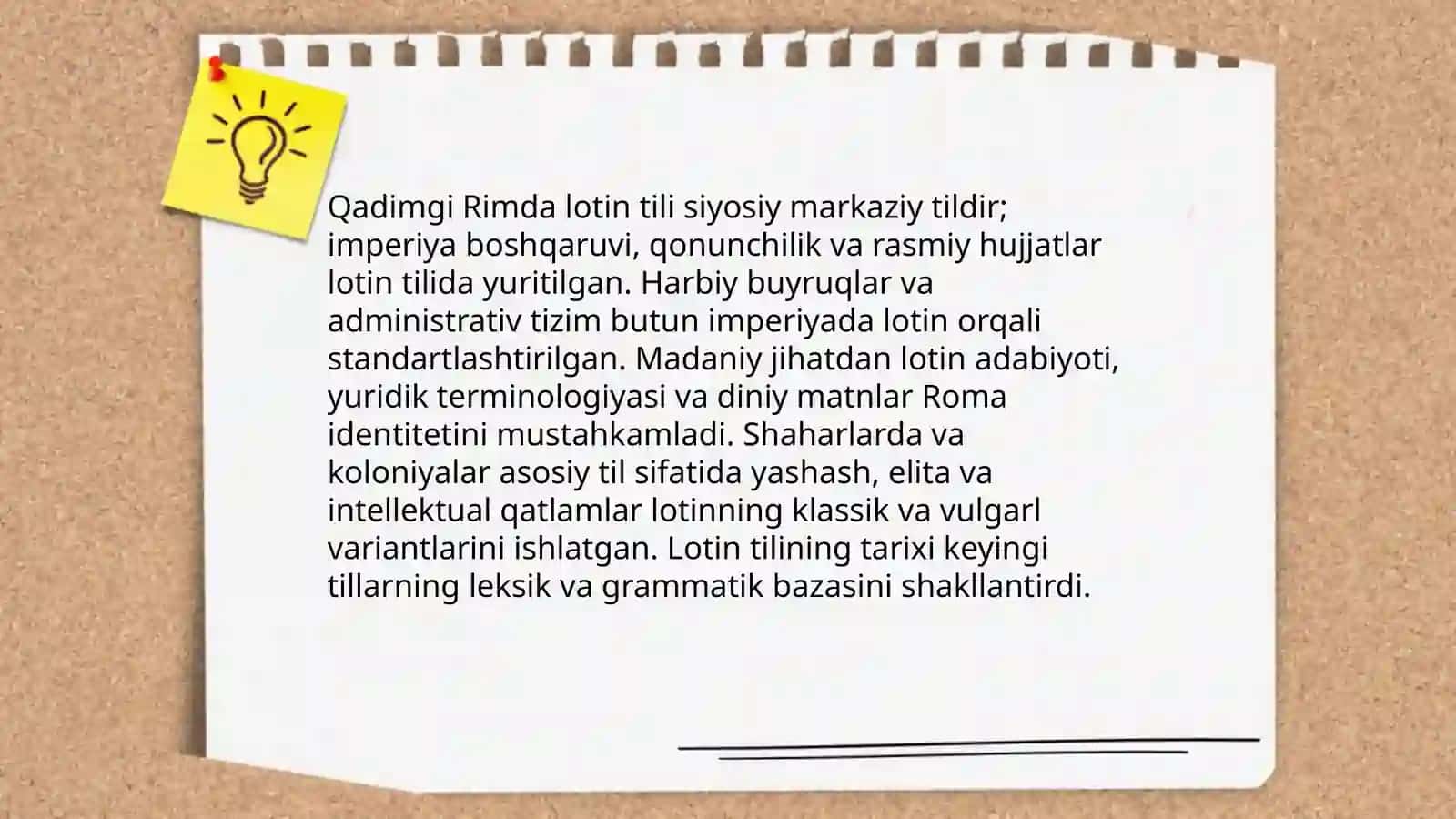 Lotin tili tarixi va zamonaviy tillarda lotin tili 4