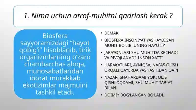 Atrof muhitni qadrlash usullari 4