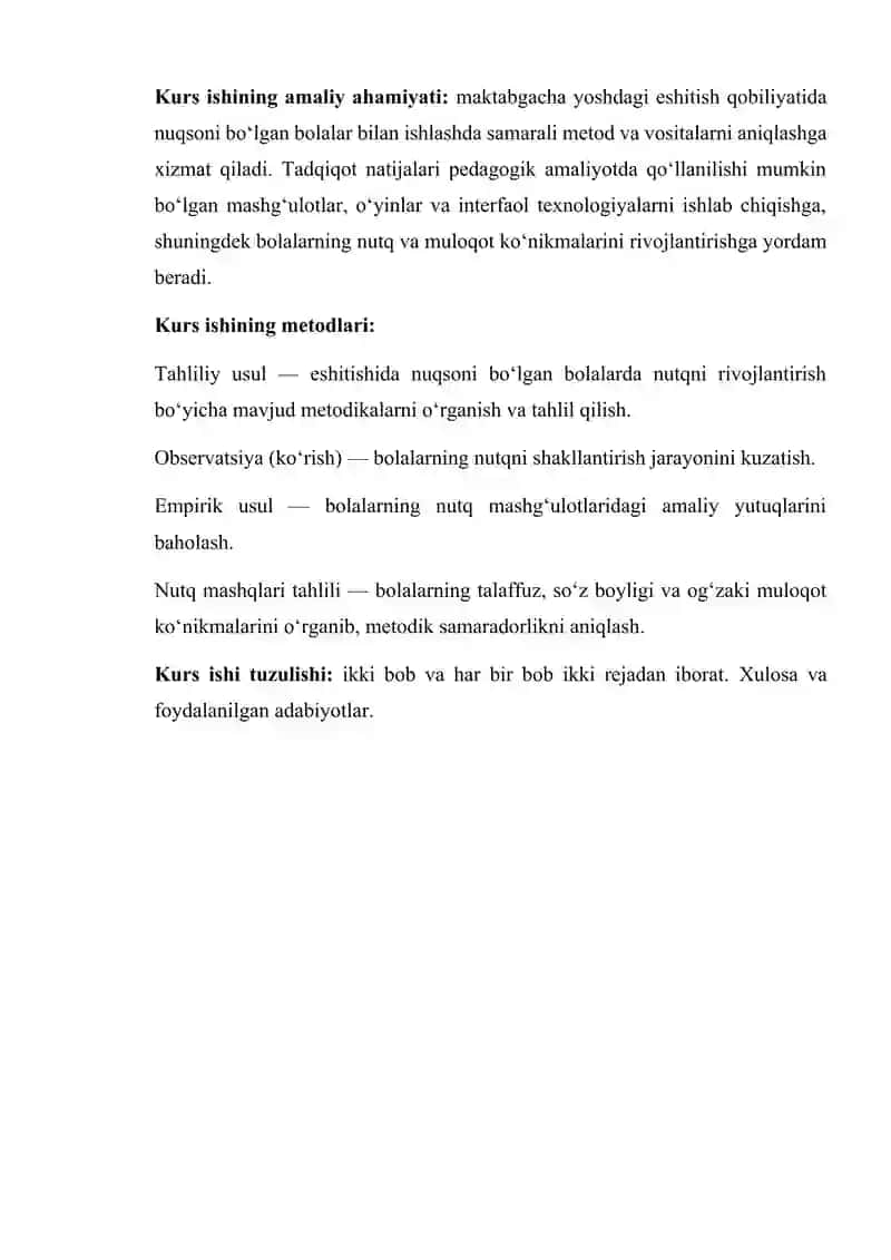 Maktabgacha  surdopedagogikada nutq o'stirish metodlari 4