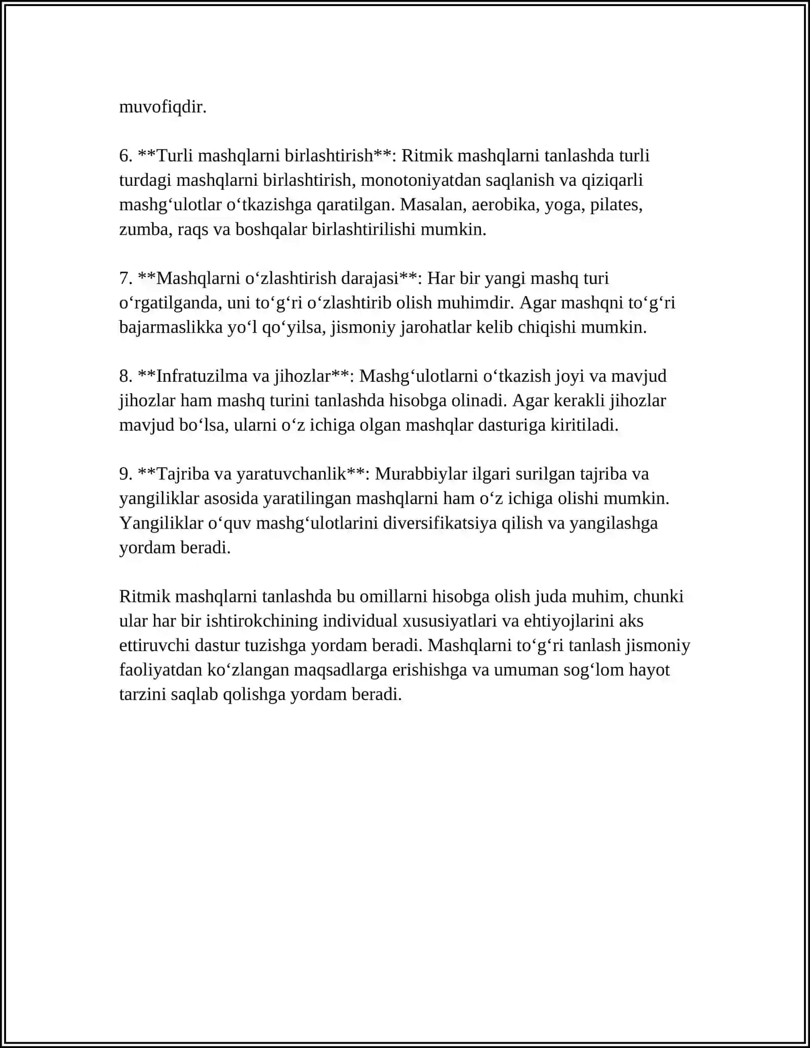 ESHITISH KAMCHILIGIGA BUZILISHLARINI BARTARAF ETISHDAGI KORREKSION ISH TIZIMIDA RITMIKA 4