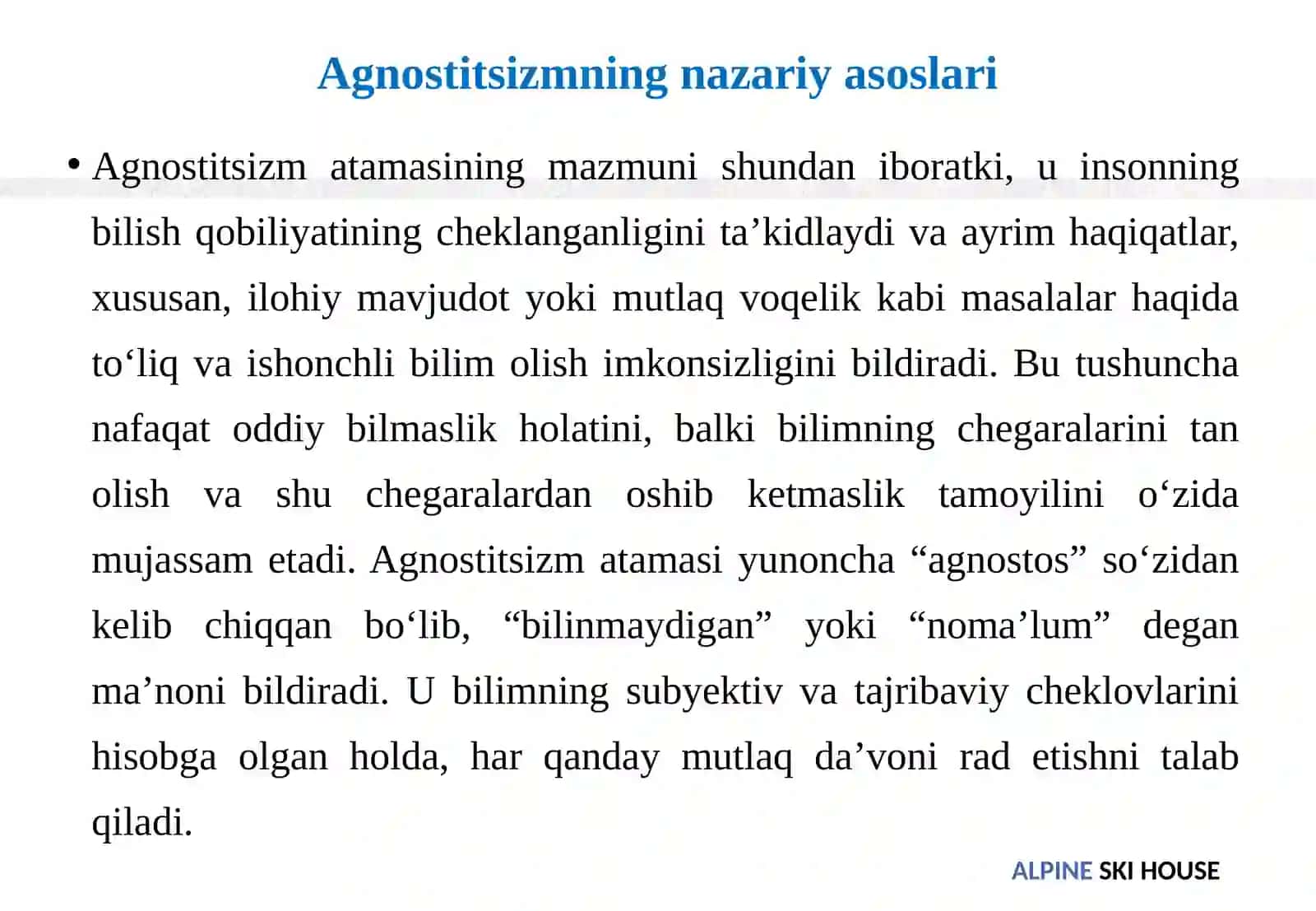 Agnostitsizm va skeptitsizm 4