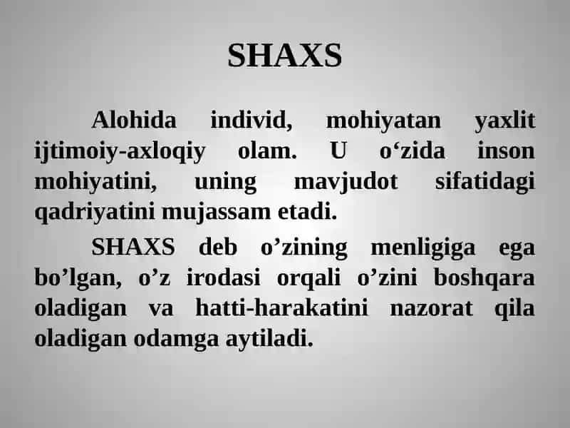 Shaxsning tuzilishi va rivojlanishi. SHaxs faolligi va faoliyat turlari 4