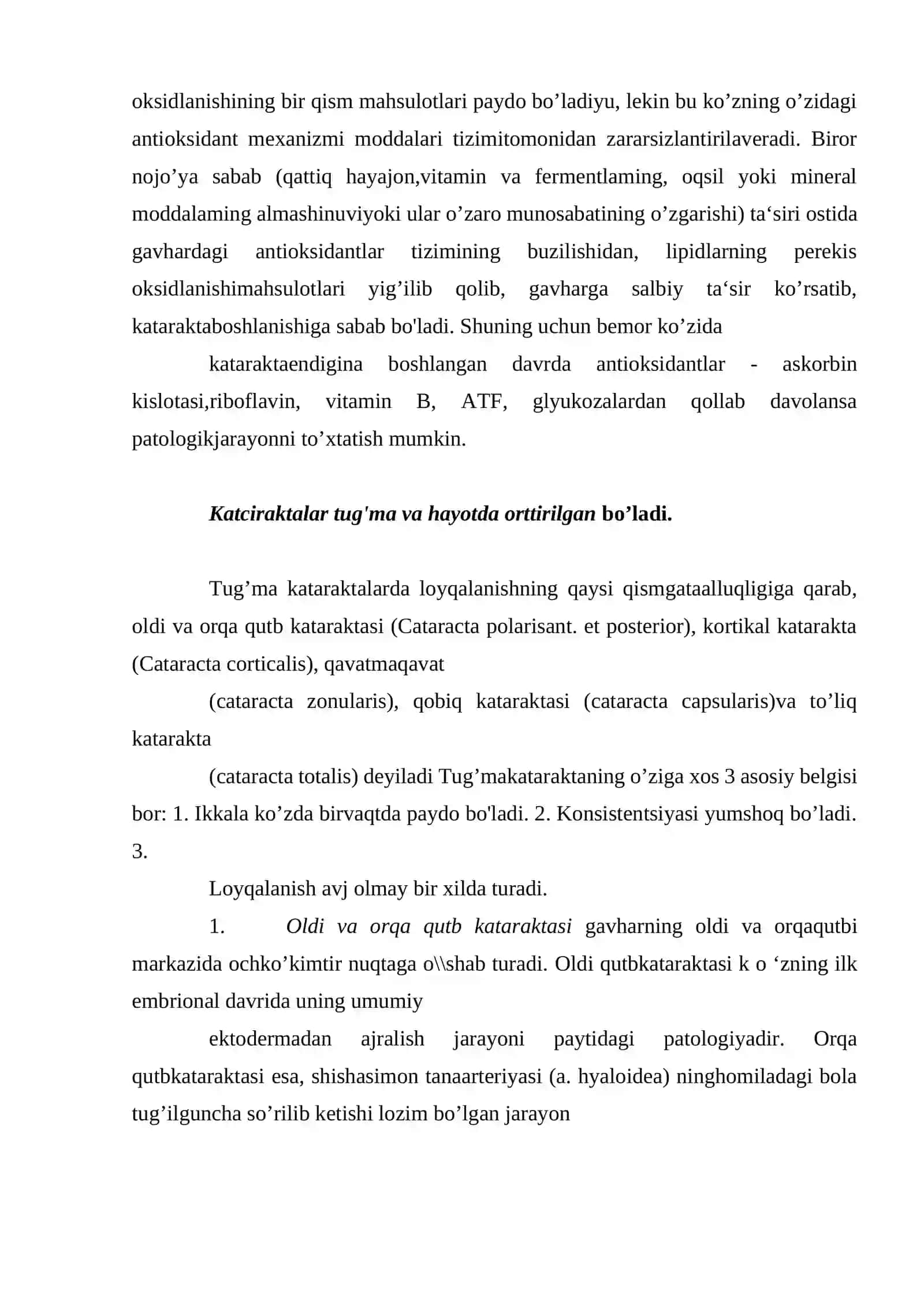 Ko’z gavharining patologiyasi 4