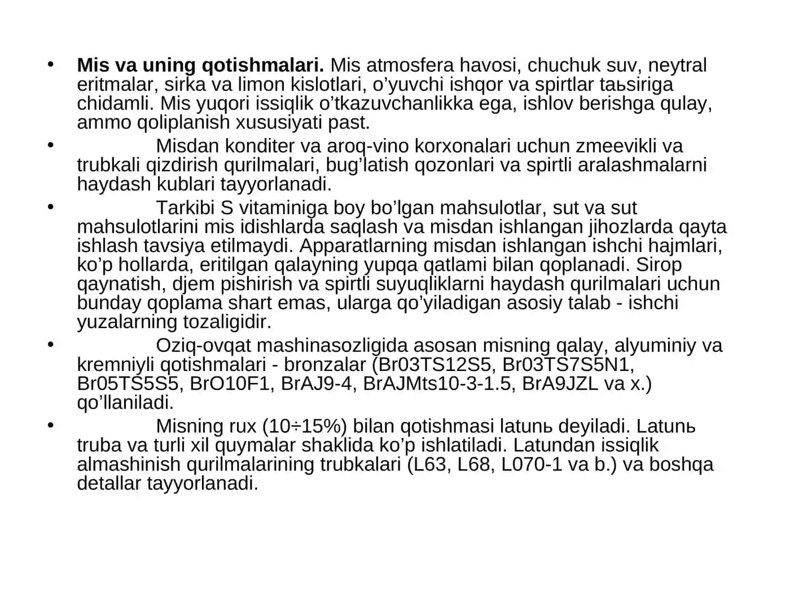 MASHINA DETALLARINI TAYYoRLASHDA FOYDALANILADIGAN MATERIALLAR 4