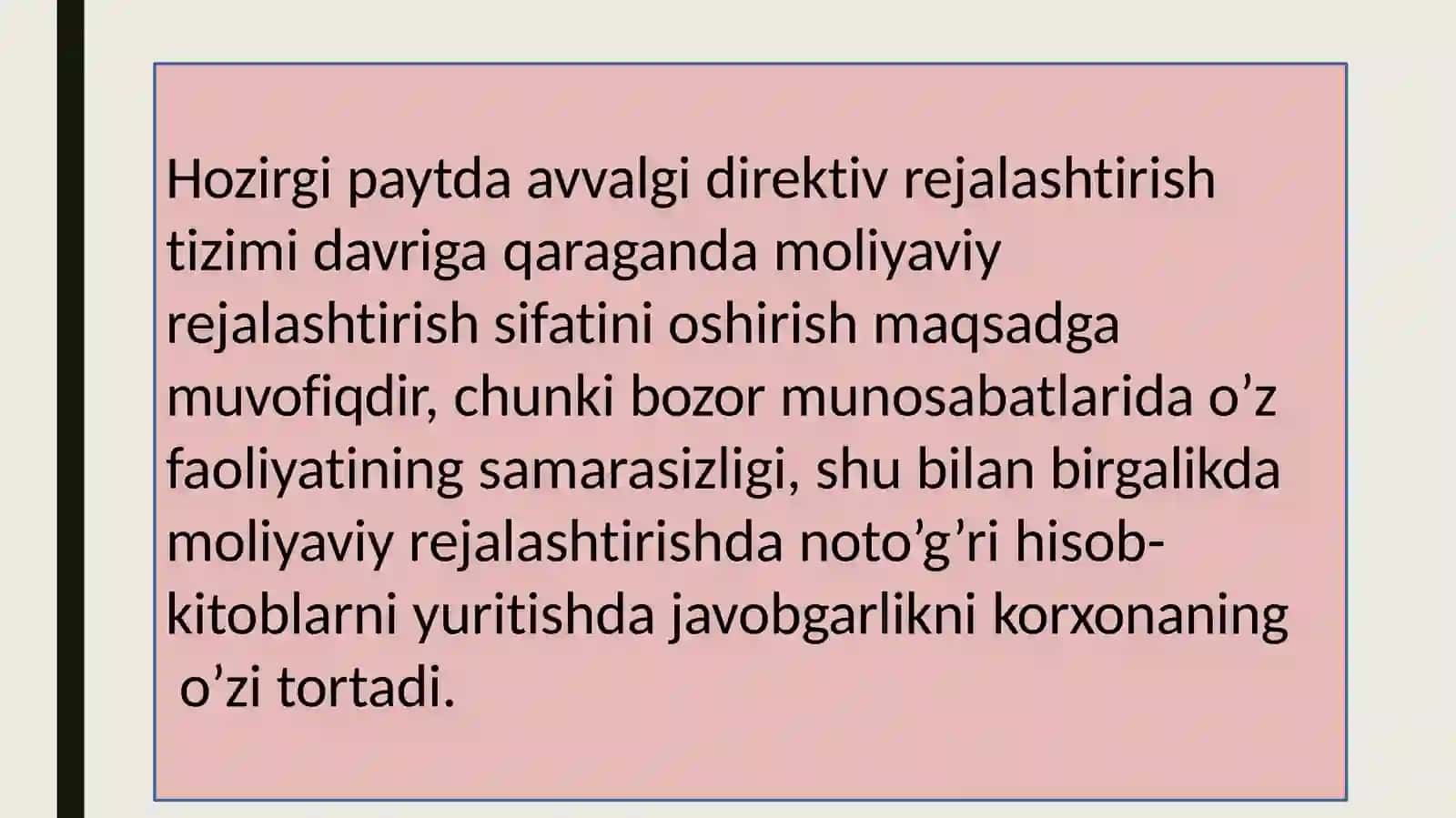 Moliyaviy rejalashtirish metodlari 4