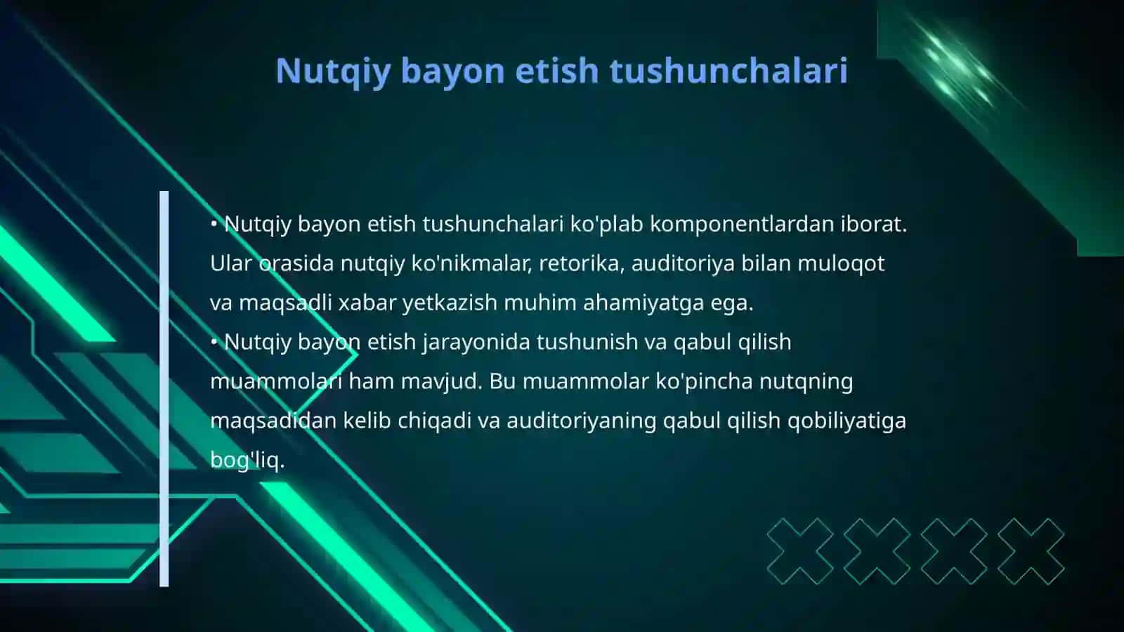 Nutqiy bayon etishning vujudga kelishi va tushunish muammolari 4