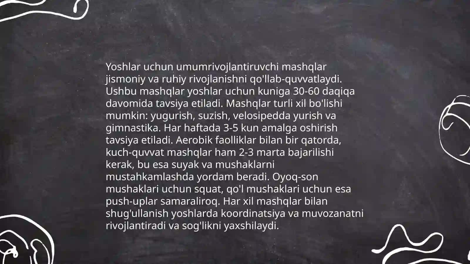 Umumrivojlantiruvchi mashqlar 4