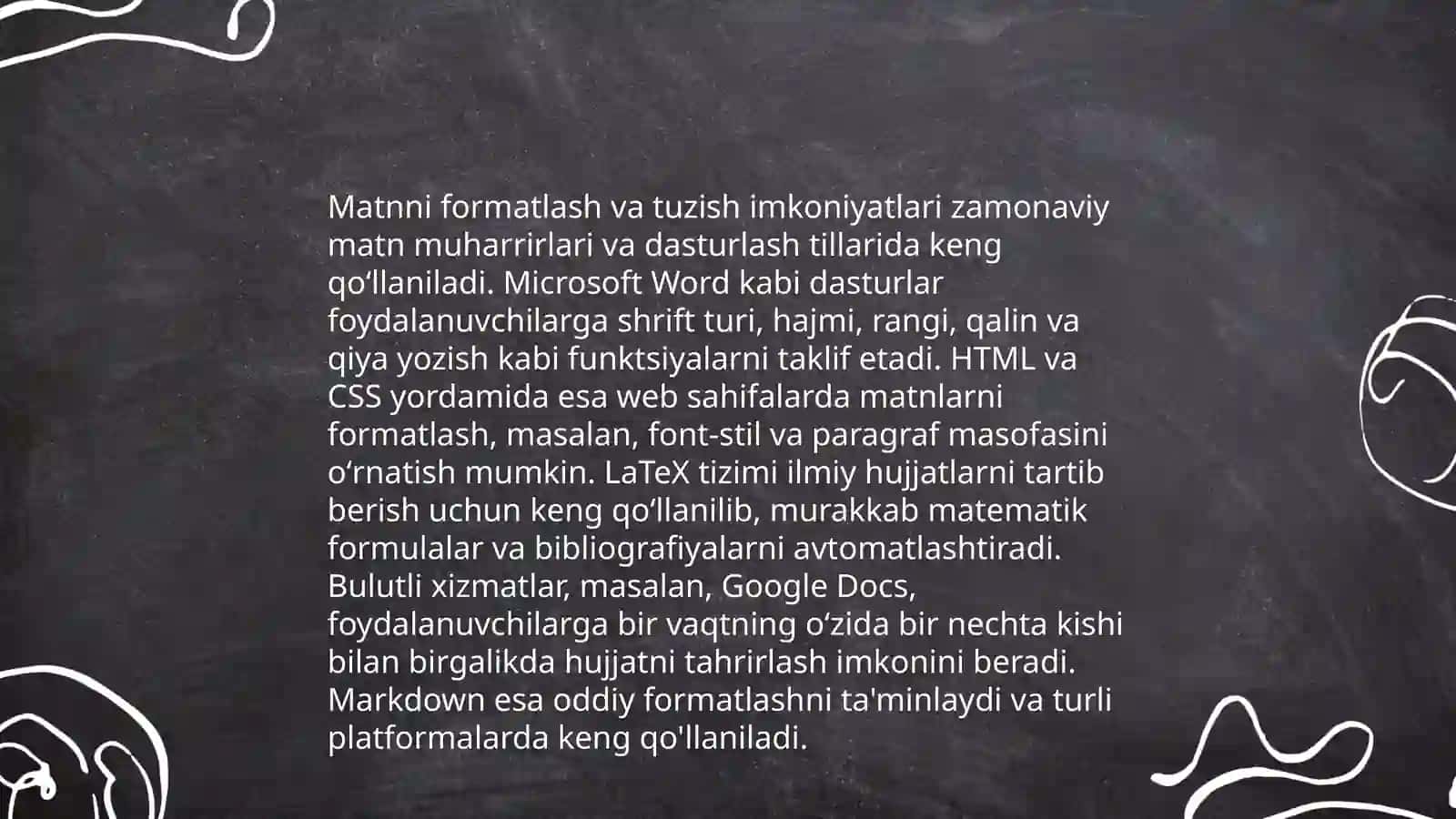 Zamonaviy matn muharrirlarining asosiy funksiyalari va imkoniyatlari 4