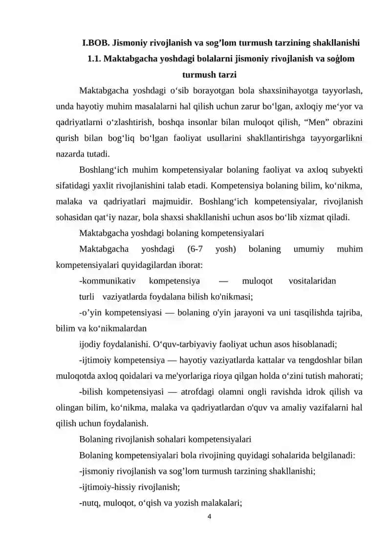 Maktabgacha yoshdagi bolalarni jismoniy rivojlanish va soģlom turmush tarzini shakillanishi 4
