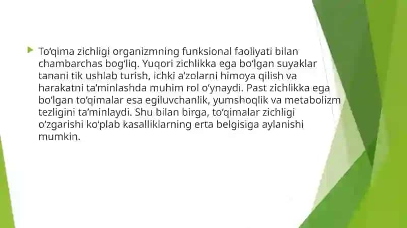 Organizm to’qimalarining zichligini aniqlash 4
