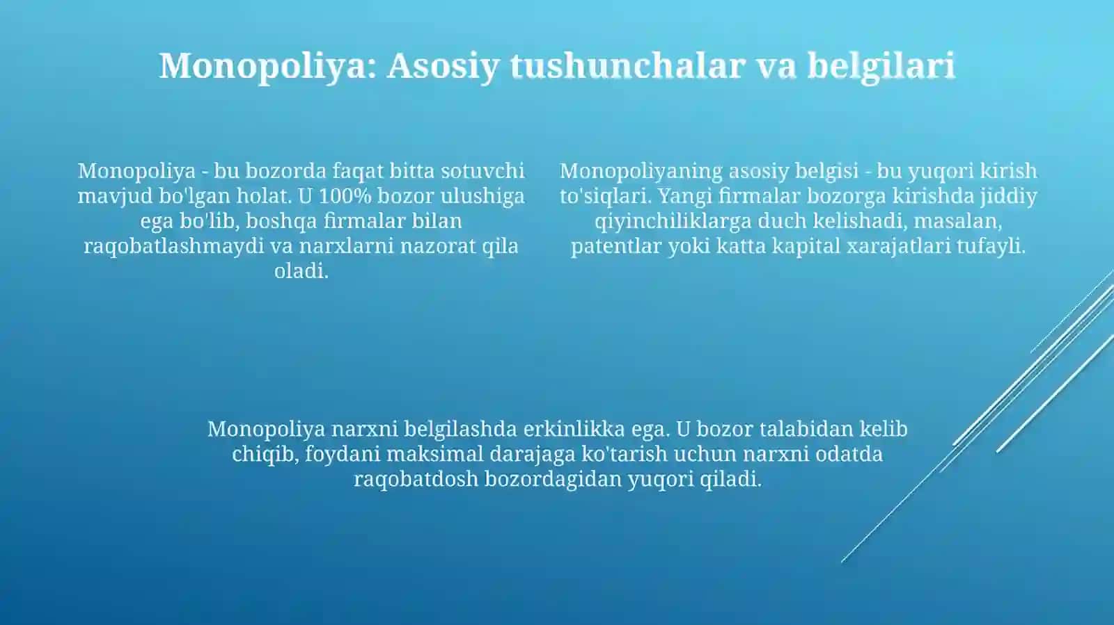 Bozor hokimligi. Monopoliya va monopol hokimlik 4