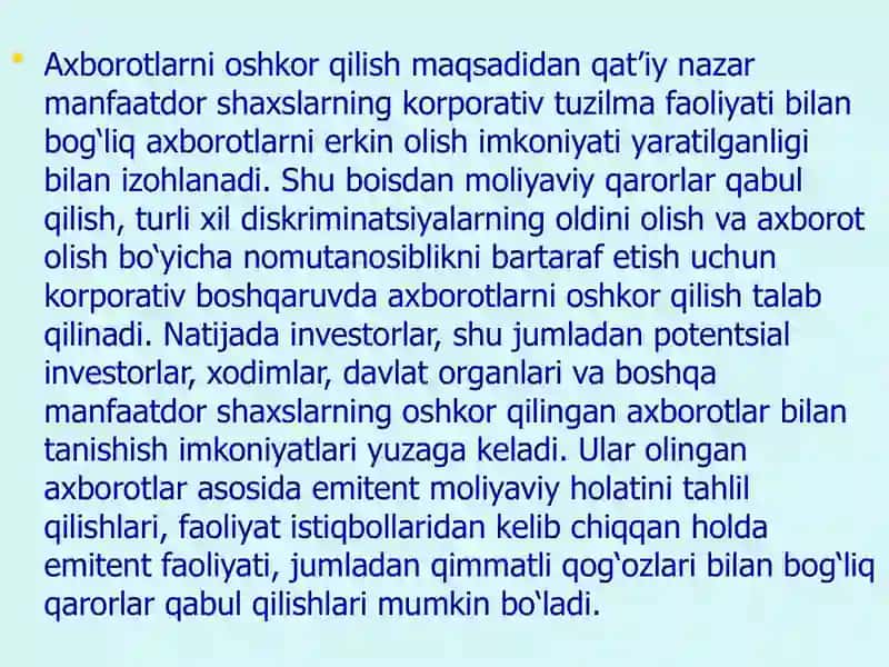 Ommaviy aksiyadorlik jamiyatlari va ularning xususiyatlari 4