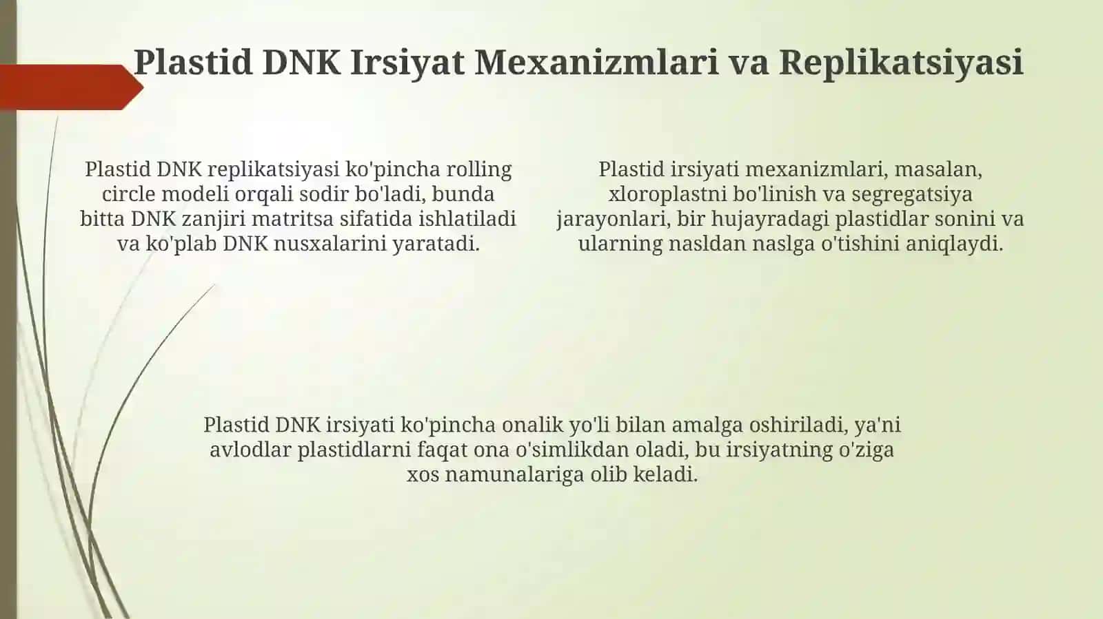 Plastida plazmogenlari orqali irsiylanish 4