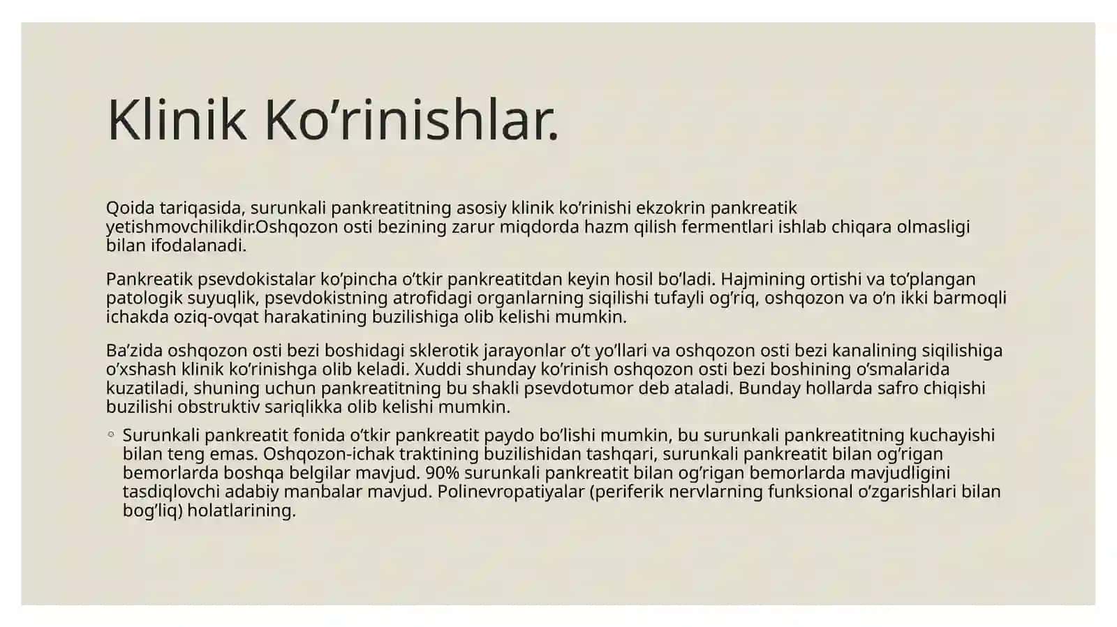 PANKREATIT RIVOJLANISHINING BIOKIMYOVIY ASOSLARI 4