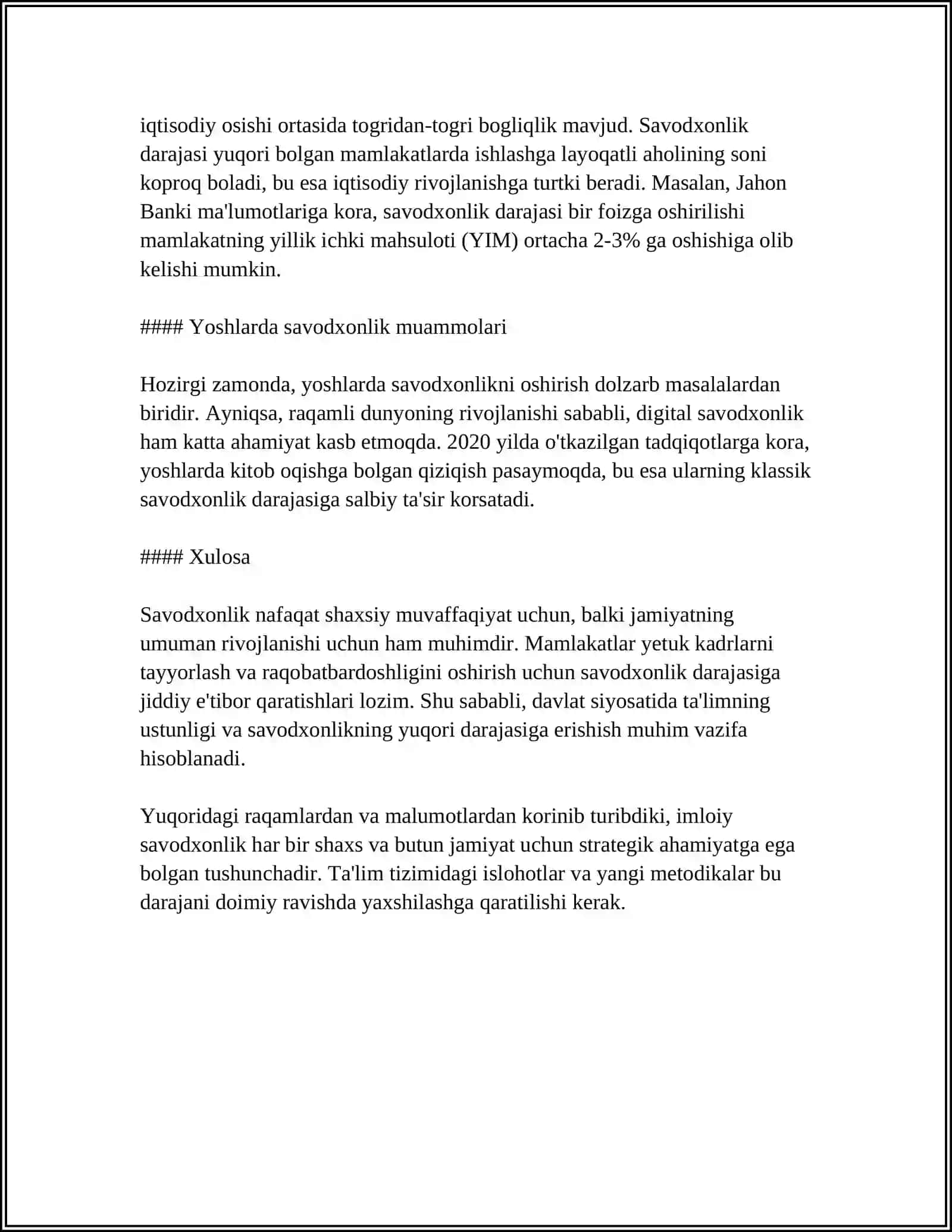 IMLOVIY SAVODXONLIK BO 'YICHA REFERAT YOZISH VA TAQDIMOT TAYYORLASH 4