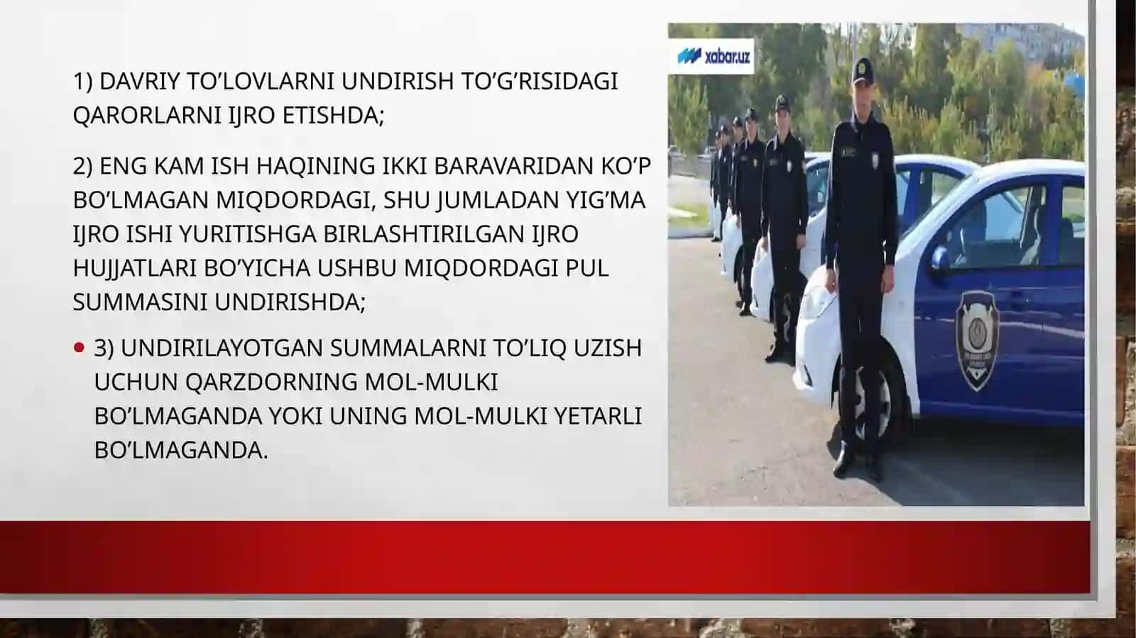 Qarzdorning ish haqi va unga tenglashtirilgan to’lovlarga nisbatan undiruv 4
