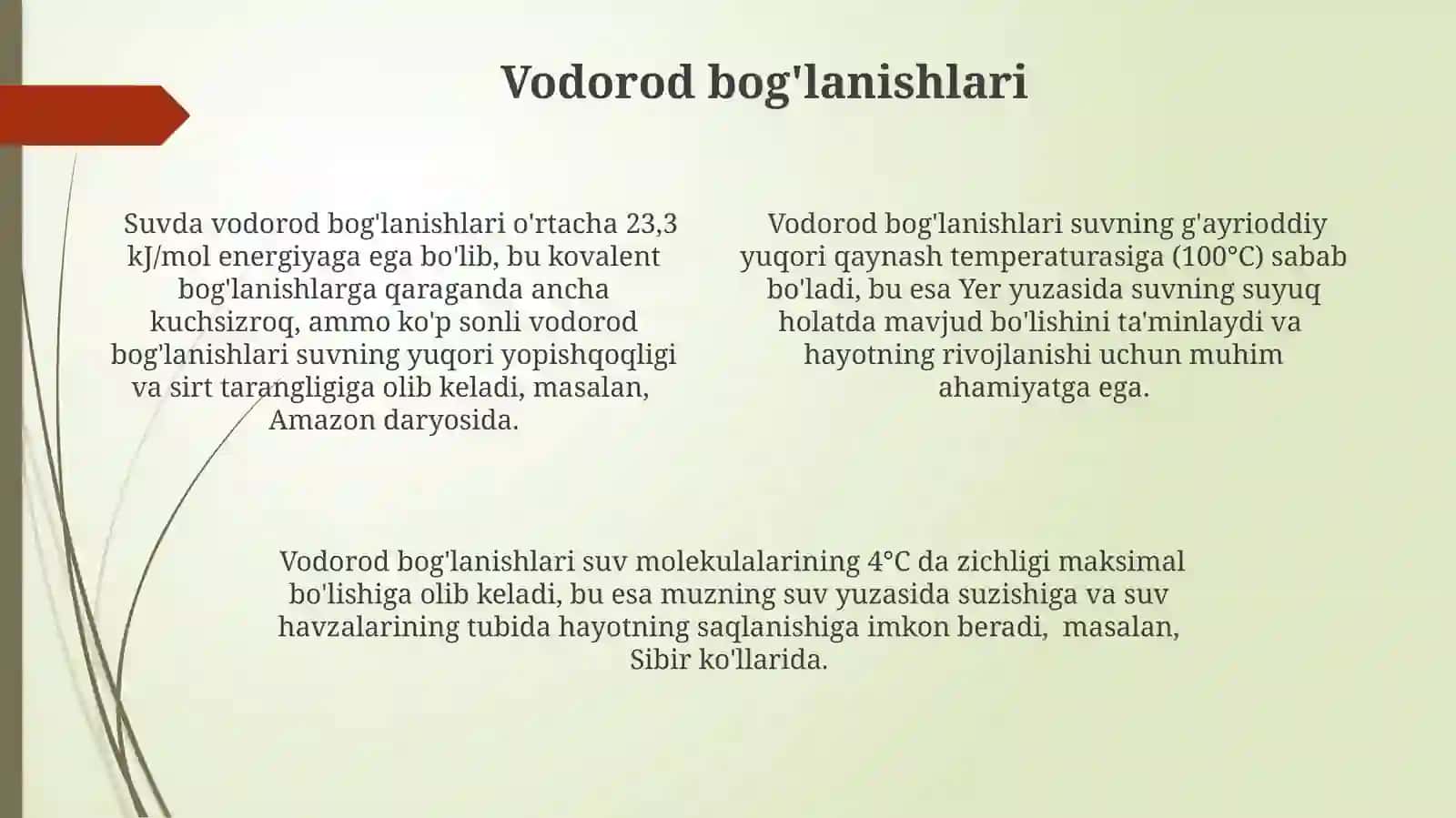 Suvning Kimyoviy va Biologik Xossalari 4