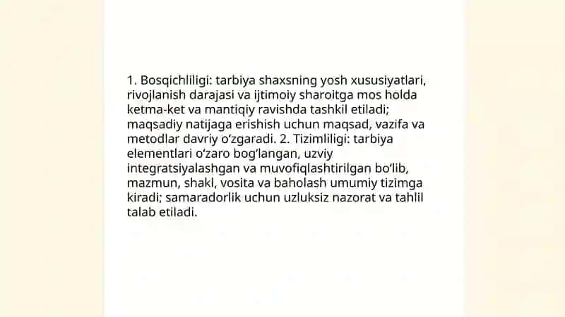 Tarbiya jarayonining qonuniyatlari 4