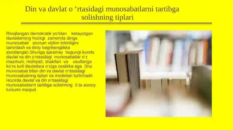 Davlat va din o‘rtasidagi munosabatlarni tartibga solishning tiplari 4