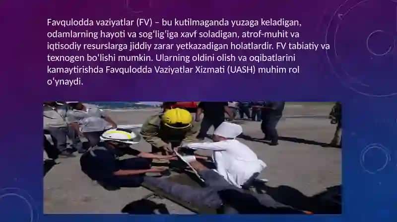 Favqulotdavaziyatlar vahalokatlarda UASH Hishining gigienik jihatlari 4