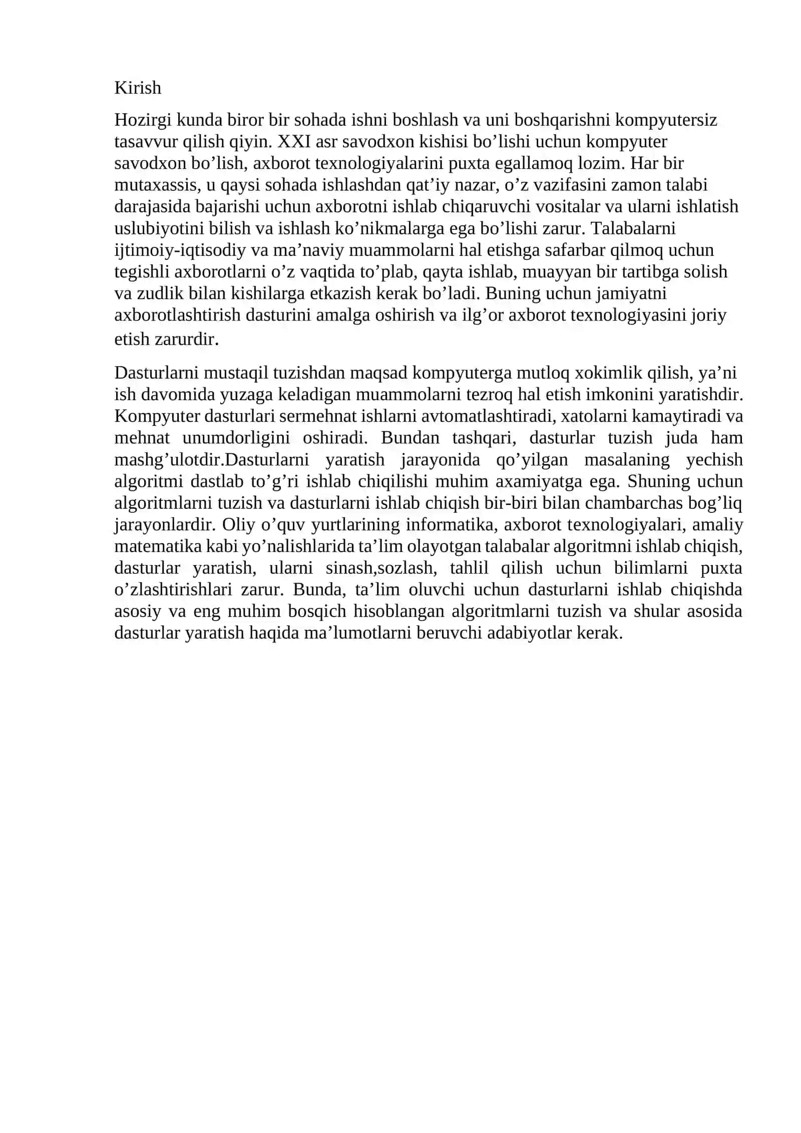 GEOMETRIYANING BA’ZI BIR MISOLLARI.ALGORITMLARNI LOYIHALSH VA TAHLIL QILISH 4