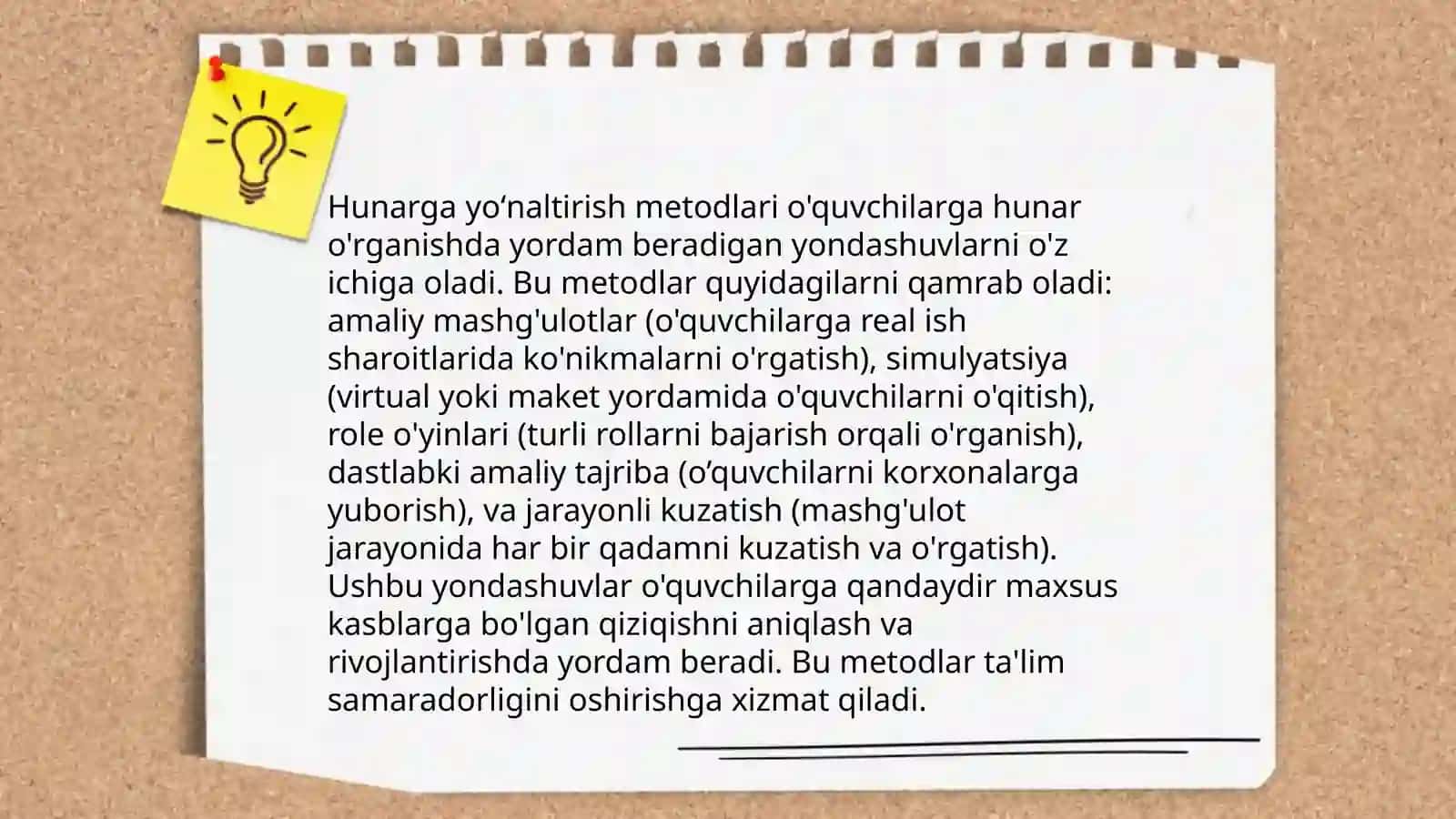Kasb-hunarga yoʻnaltirish ishining asosiy yoʻnalishlari va bosqichlari 4
