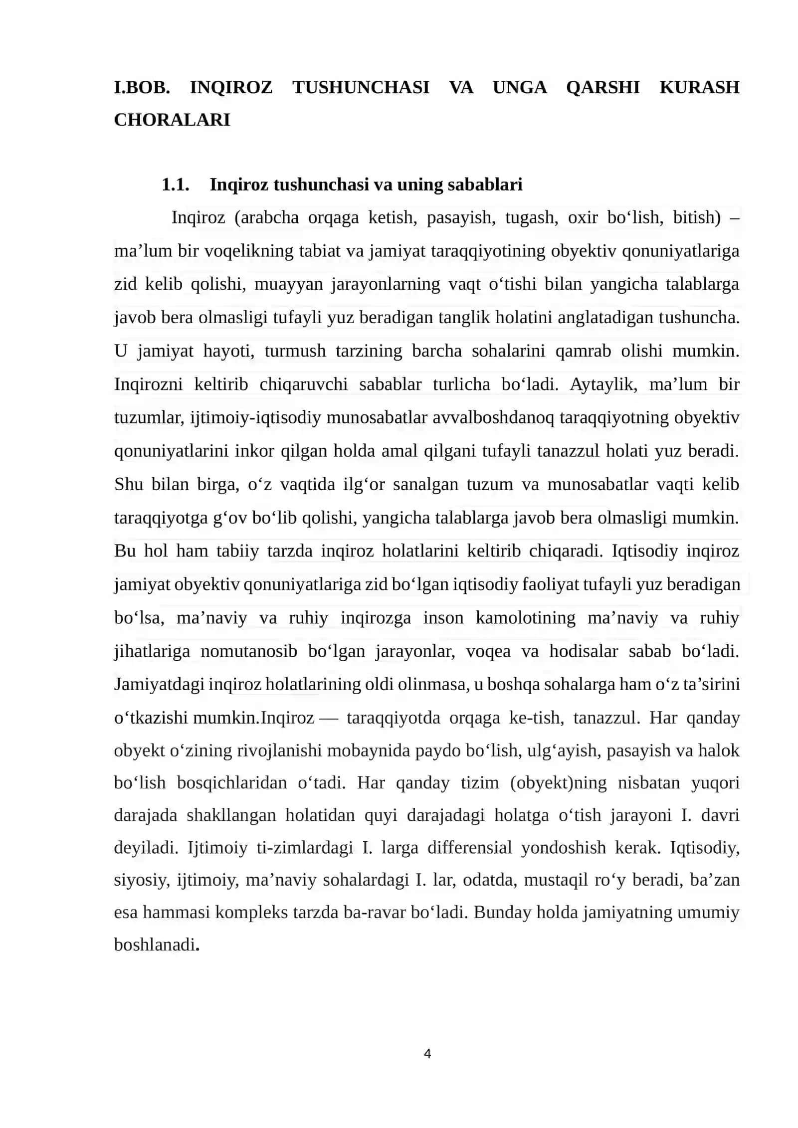 INQIROZGA QARSHI CHORALAR VA ULARNING G'ARBONA HAMDA SHARQONA MODELLARI 4