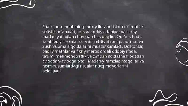 Sharq nutq odobi haqida 4