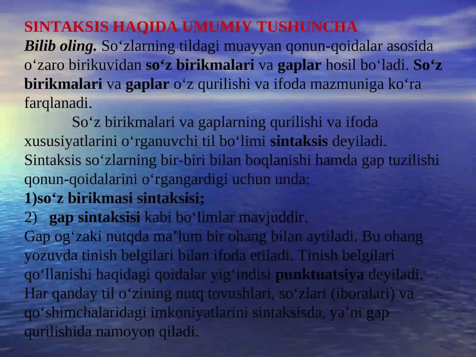 Sintaksis. Gapdaso’zlarning bog’lanishi.So’z birikmasi 4