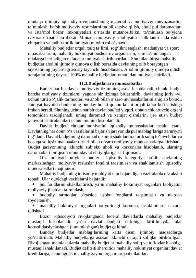 MINTAQALAR MOLIYASI VA UNI TARTIBGA SOLISH 4