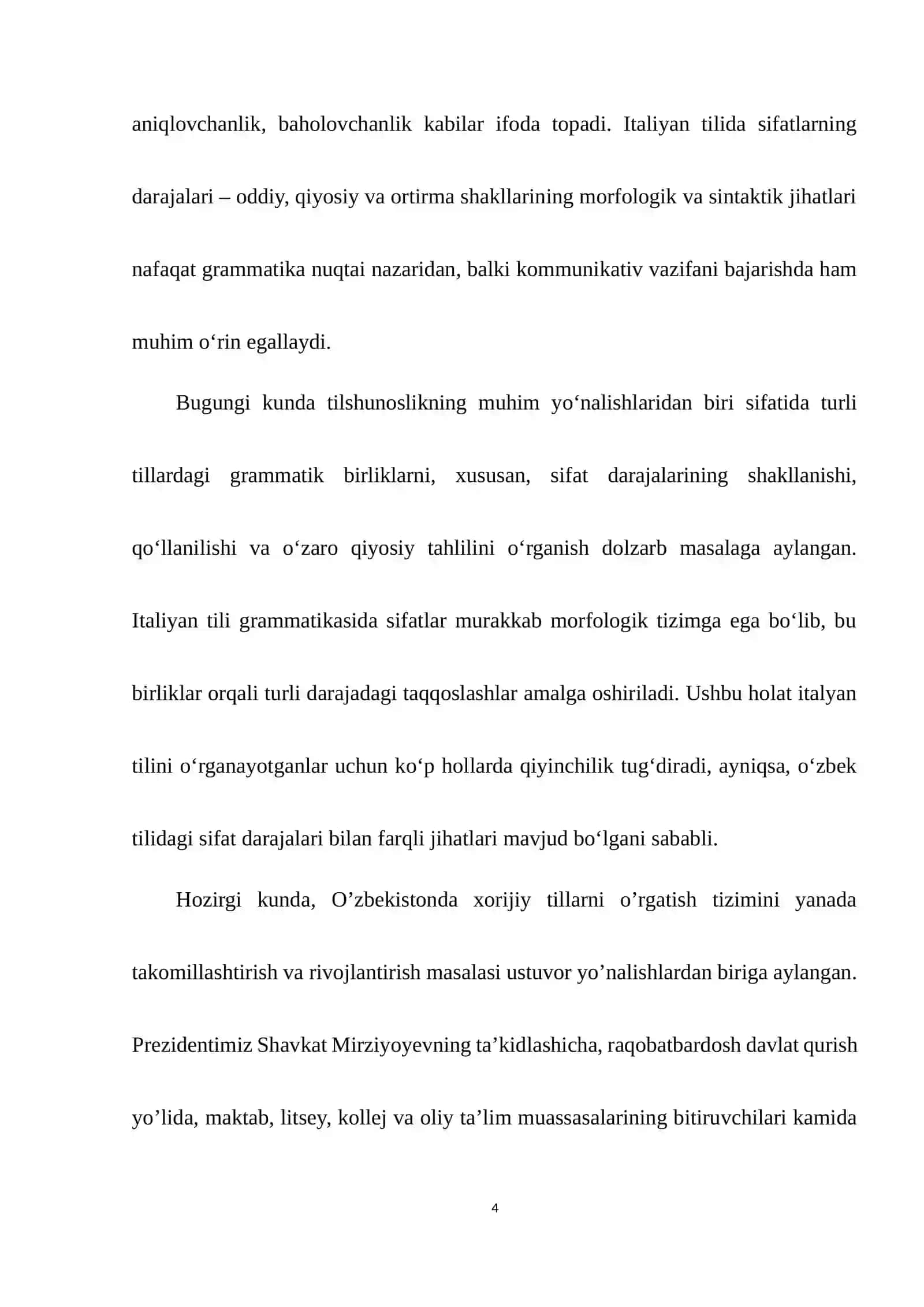 SIFATNING ODDIY, QIYOSIY VA ORTIRMA DARAJASI 4