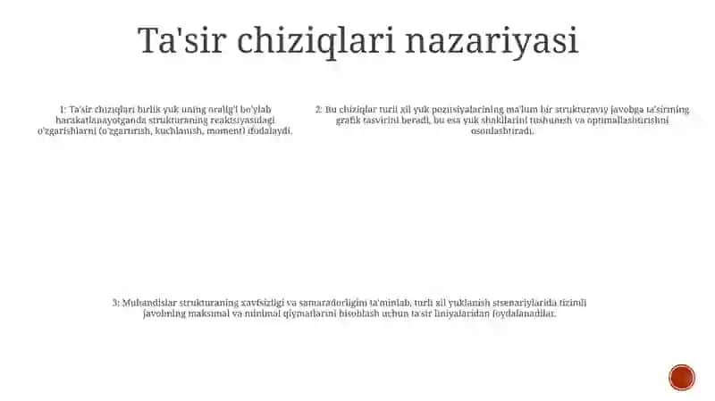 Harakatlanuvchi Yuklar va Tasir Chiziqlari 4