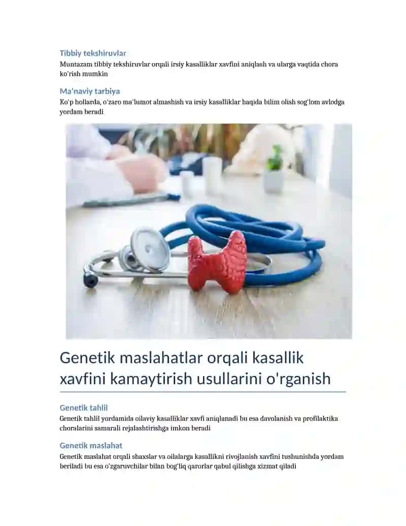 Tibbiy genetika va irsiy kasalliklar 4